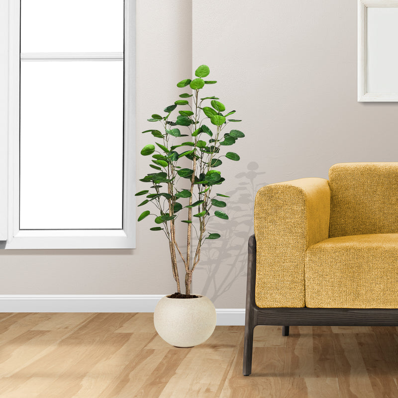 150cm Artificial Polyscias Scutellaria Tree Plastic PU Adjustable Green Indoor Decor