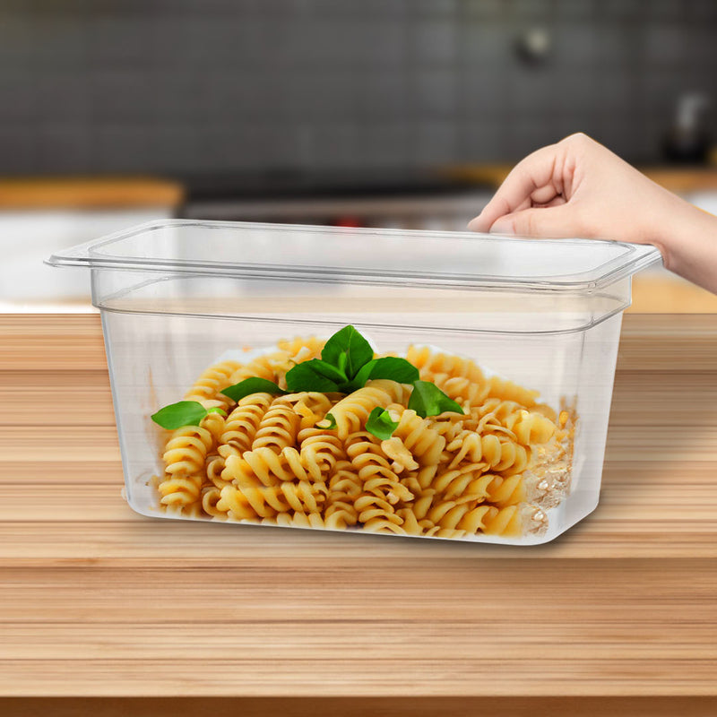 150mm Clear Polycarbonate GN Pan 1/3 Food Tray Storage Dishwasher Safe