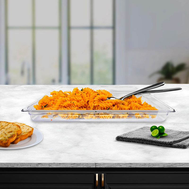 Gastronorm GN 65mm Clear Polycarbonate Food Tray Bundle of 4 Dishwasher Safe