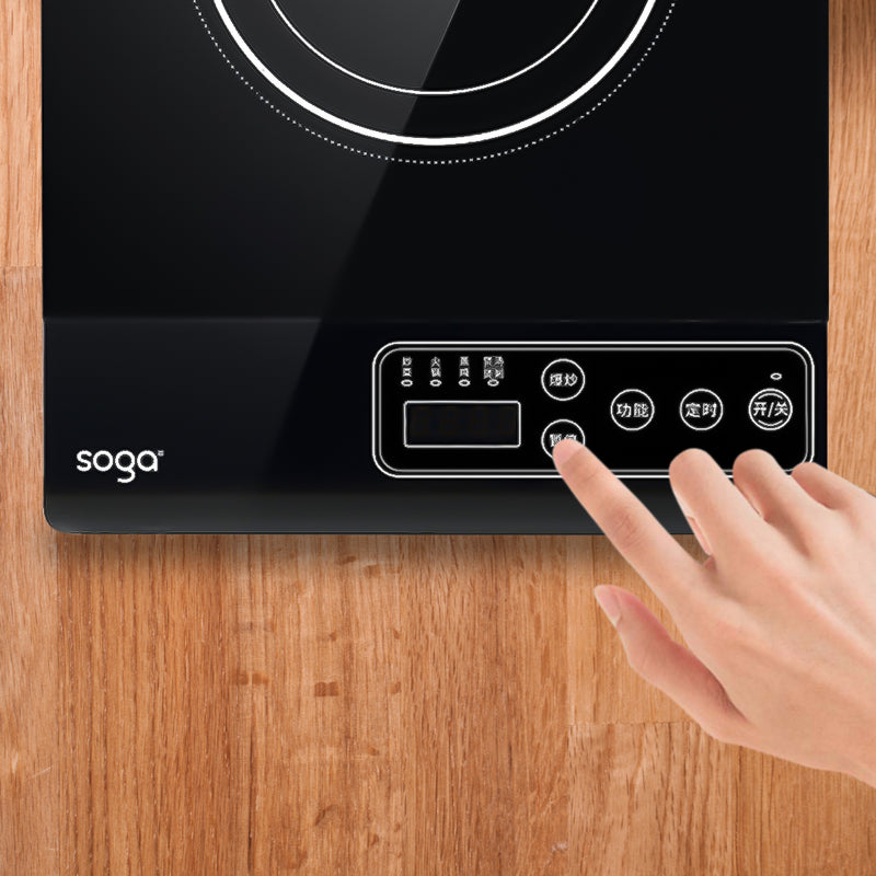 2X 35.5cm Induction Cooktop 2000W Portable Black Crystal Glass Led Display