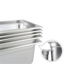 12X Stainless Steel Gastronorm Full Size Pan 1/3 15cm Deep Anti-Jam Stackable