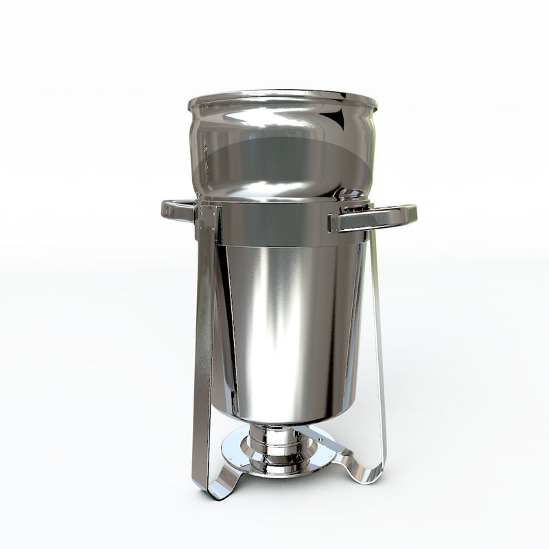 4X 7L Stainless Steel Round Soup Warmer Chafing Dish Mirror Finish