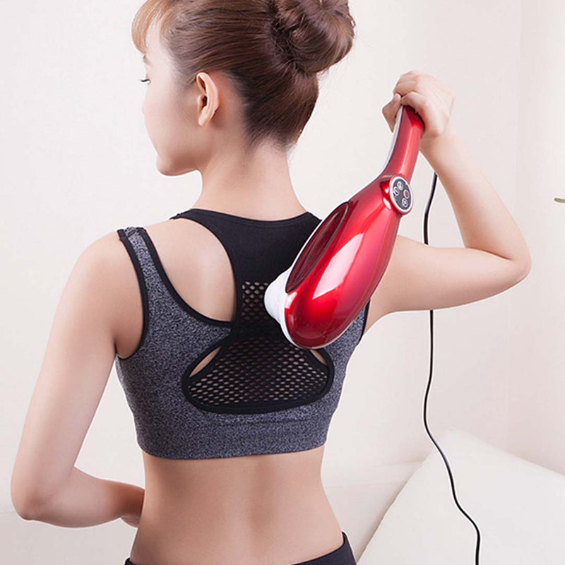 2X 6 Heads Portable Handheld Massager Dual Speed Lightweight 1.5kg Red