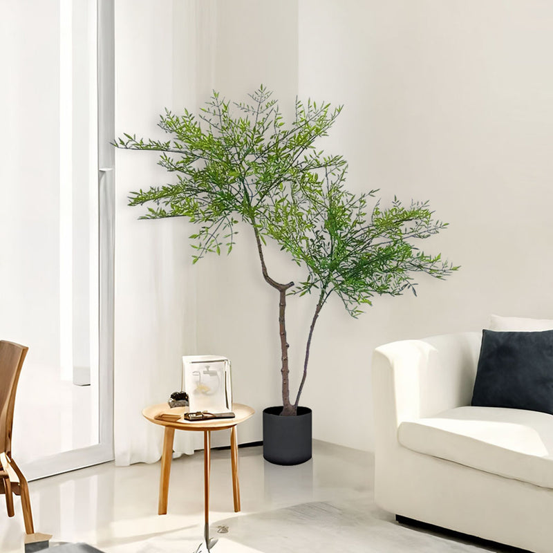 Nandina Heavenly Bamboo Artificial Tree 120cm Plastic Green 2 Branches