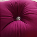 120cm Burgundy Princess Headboard Pillow Backrest with Ruffle Lace Decor