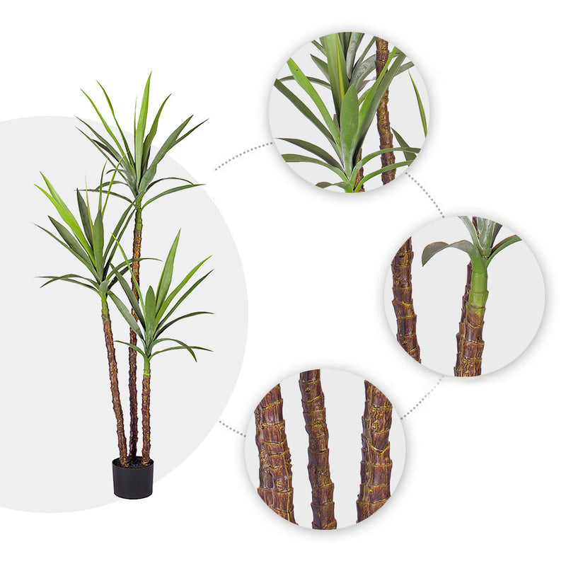 150cm Artificial Green Dracaena Yucca Plant Indoor Outdoor Home Office Decor