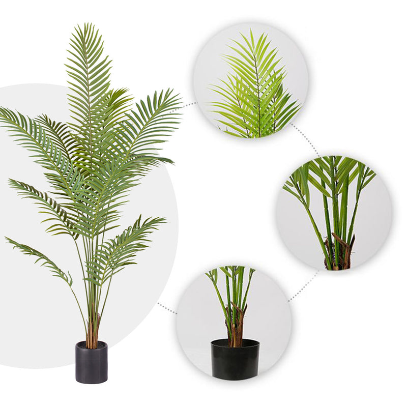 2X 210cm Artificial Areca Palm Tree Polyethylene Green Indoor Office Decor