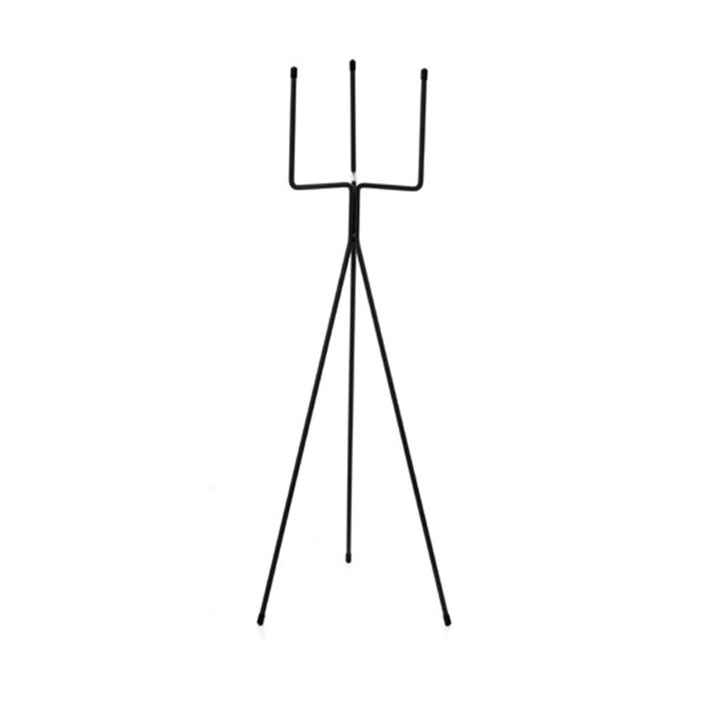 Plant Stand Tripod 80cm Iron Frame Enamel White Pot Black Legs Indoor