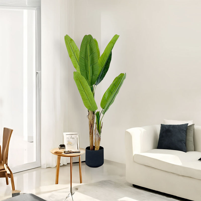 Banana Plant Bird Of Paradise Artificial Tree 160cm Lifelike 2 Branches Green