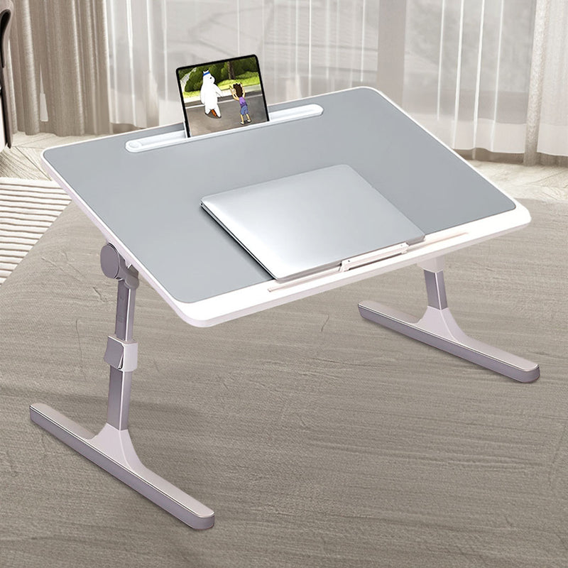 60X40cm Light Grey Portable Foldable Laptop Bed Table Adjustable Height