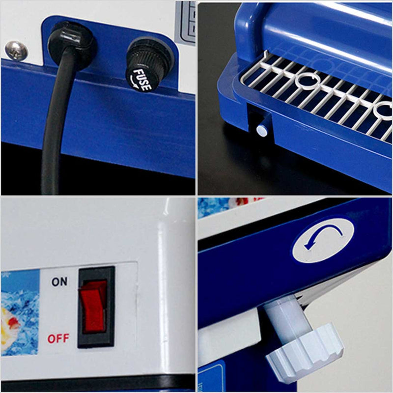 Commercial Electric Ice Shaver Machine Stainless Steel 120KG/h 250W Motor