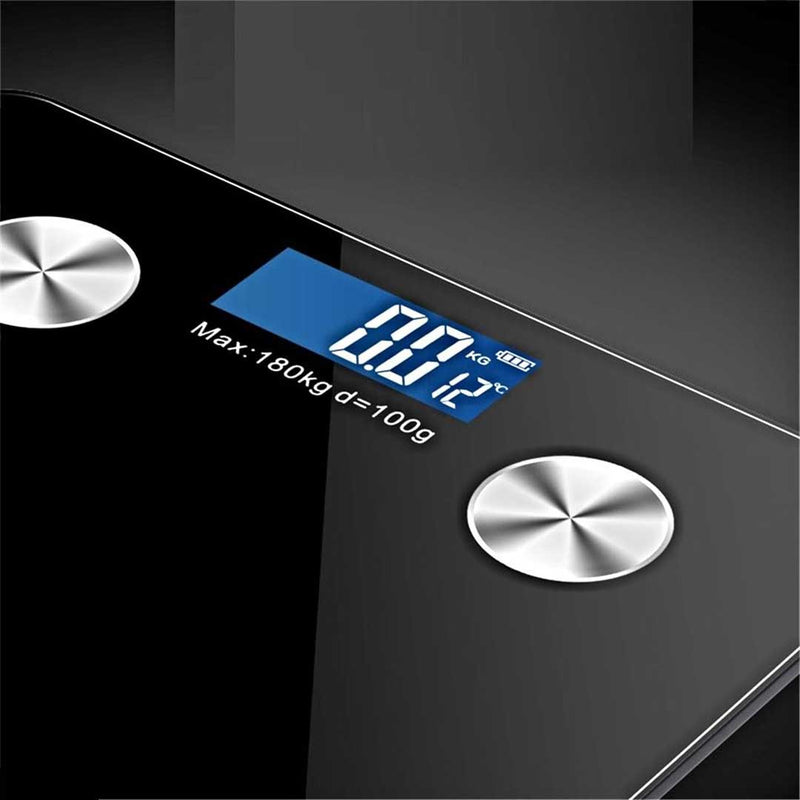 2X Bluetooth Digital Body Fat Scale BMI 4 Sensor 3KG To 180KG Black Pink