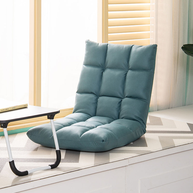 2X Floor Recliner Air Leather 106x46x10cm 5 Position Adjustable Backrest Green