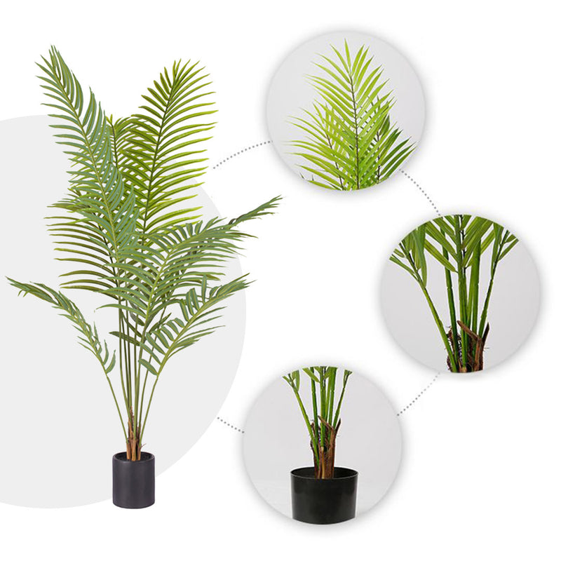 4X 180cm Green Artificial Areca Palm Tree Indoor Cement Filled Pot Realistic