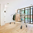 Portable Clothes Drying Rack 160cm Foldable Steel 3 Poles Indoor Outdoor Use