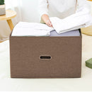 2X Foldable Canvas Storage Box Large Organizer Sturdy Durable Coffee Color