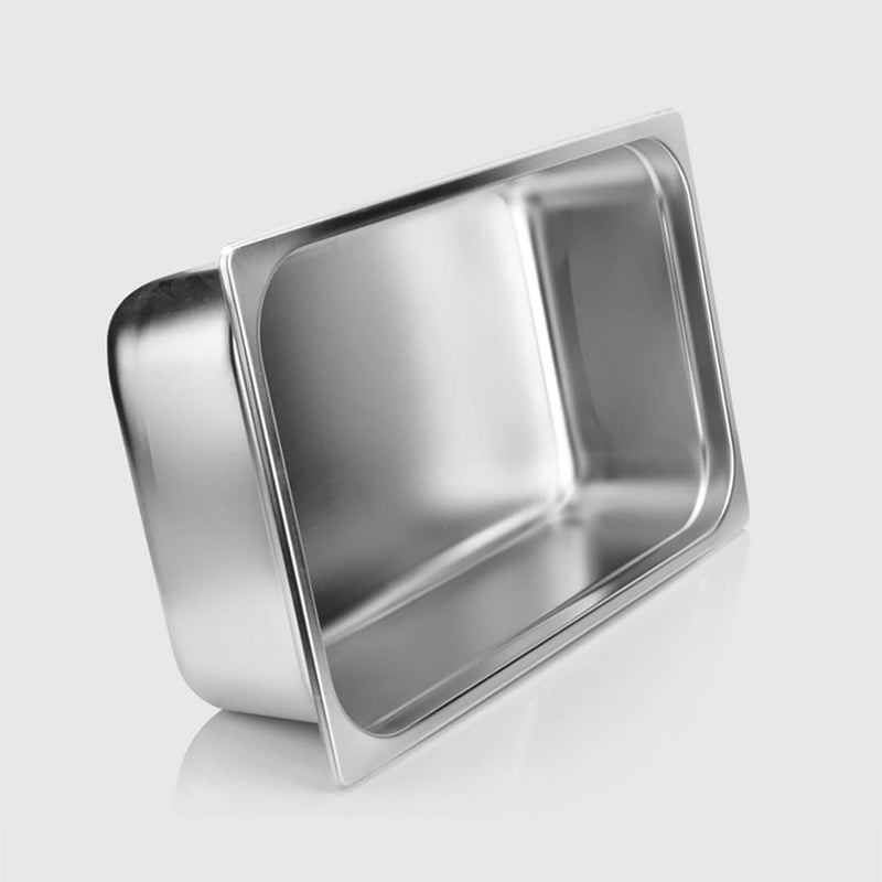 6X Full Size Gastronorm Pan Stainless Steel 53x32.5x15cm Stackable With Lids