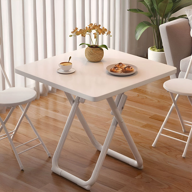 2X Wood Square Table 80x80x72cm White Legs Modern Minimalist