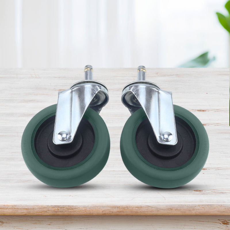 Heavy Duty 4"" Polyurethane Swivel Casters Set with Lock Brakes and 360 Rotation