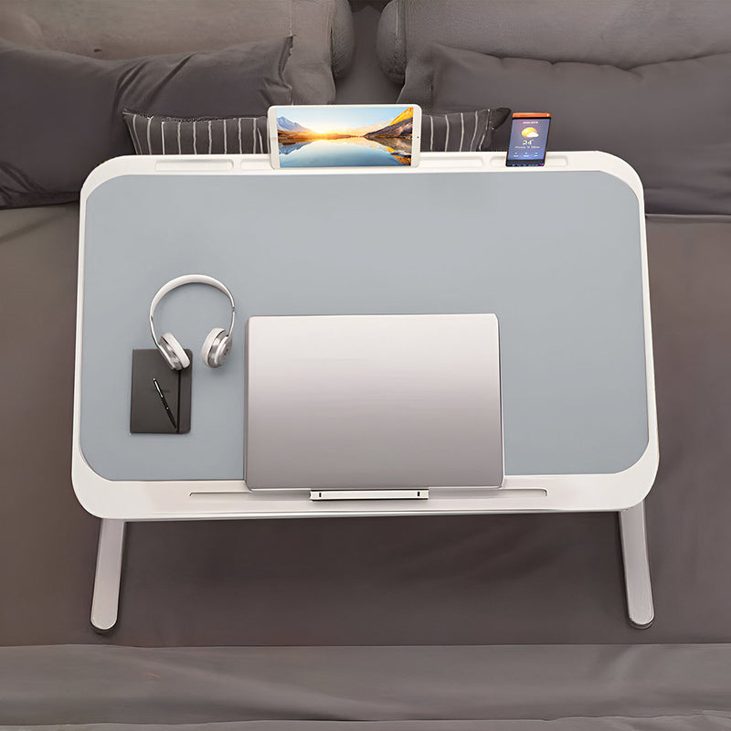 Portable Foldable Adjustable Laptop Bed Table 70x45cm Light Grey Study Desk