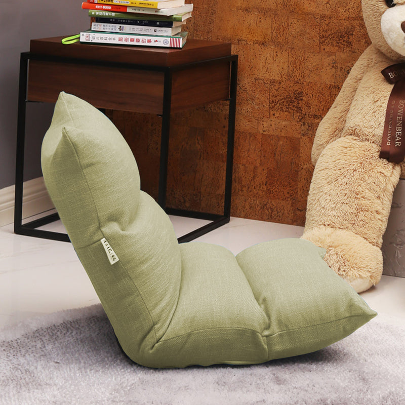 Lounge Floor Recliner Adjustable Sofa Bed Folding Game Chair Yellow Green