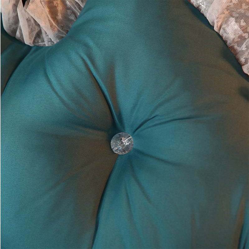 4X 120cm Princess Headboard Pillow Polyester Filled Blue Green Tufted