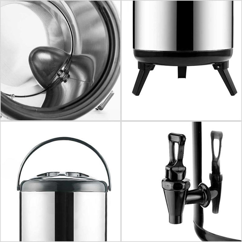 6X 16L Stainless Steel Portable Insulated Beverage Dispenser With Tap