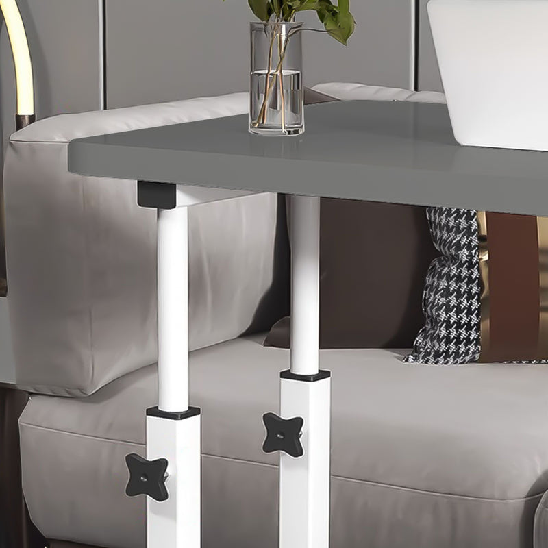 2X Gray Wood Bedside Table 40x80cm Portable Student Desk With Wheels