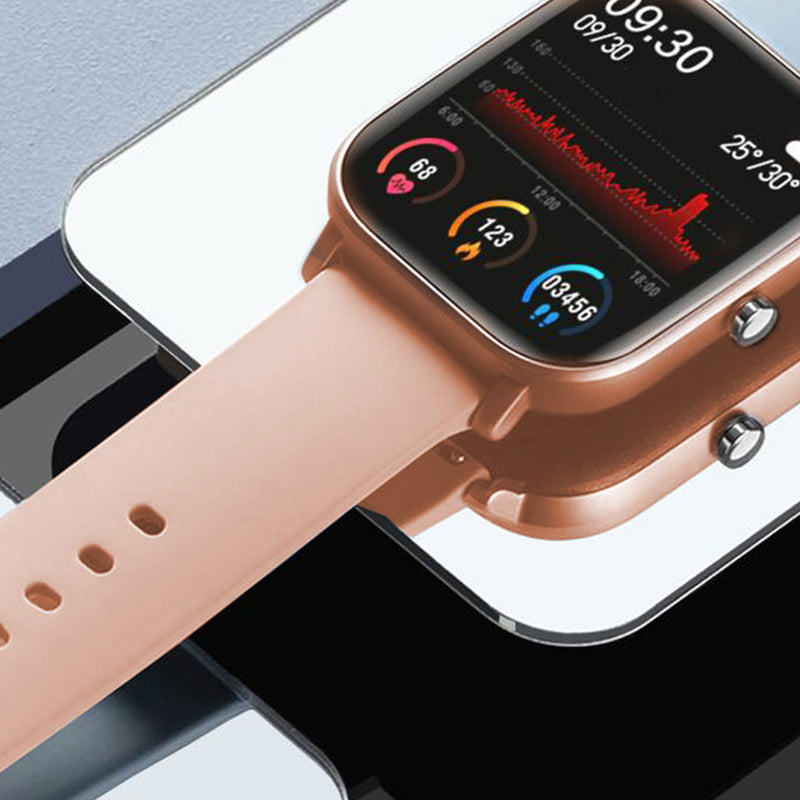 Waterproof Smart Watch 1.4-Inch Screen Heart Rate Tracker Gold Fitness Model P8