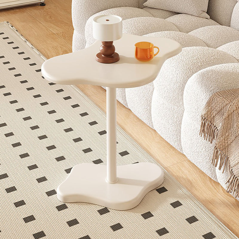 White Minimalist Cloud Shaped Side Table Artistic Durable Compact Accent Home Decor