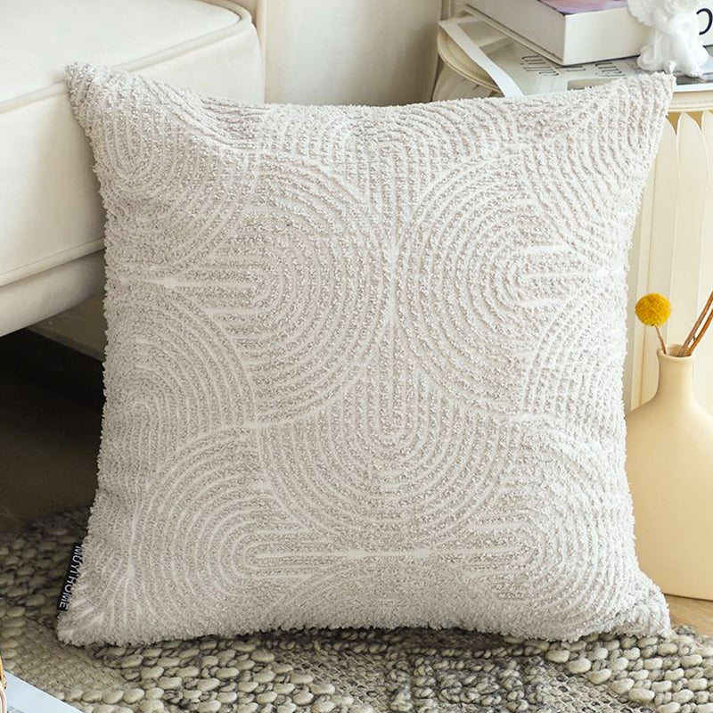 2X Gray Velvet Square Throw Pillows 45x45cm Plush 15cm Thick Decorative
