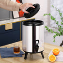 10L Portable Insulated Stainless Steel Coffee Tea Beer Brew Pot With Dispenser
