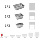 12X Gastronorm Pan Stainless Steel Full Size 6.5cm Deep Non-Tarnish Tray