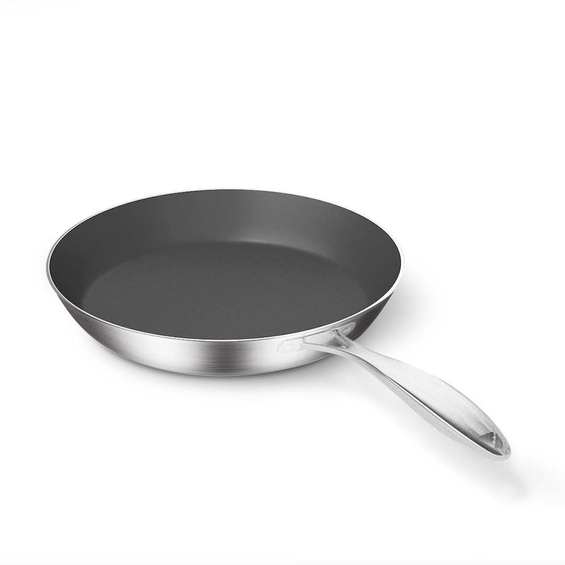 Stainless Steel Fry Pan Set 20cm 26cm Induction Non Stick Heat Resistant