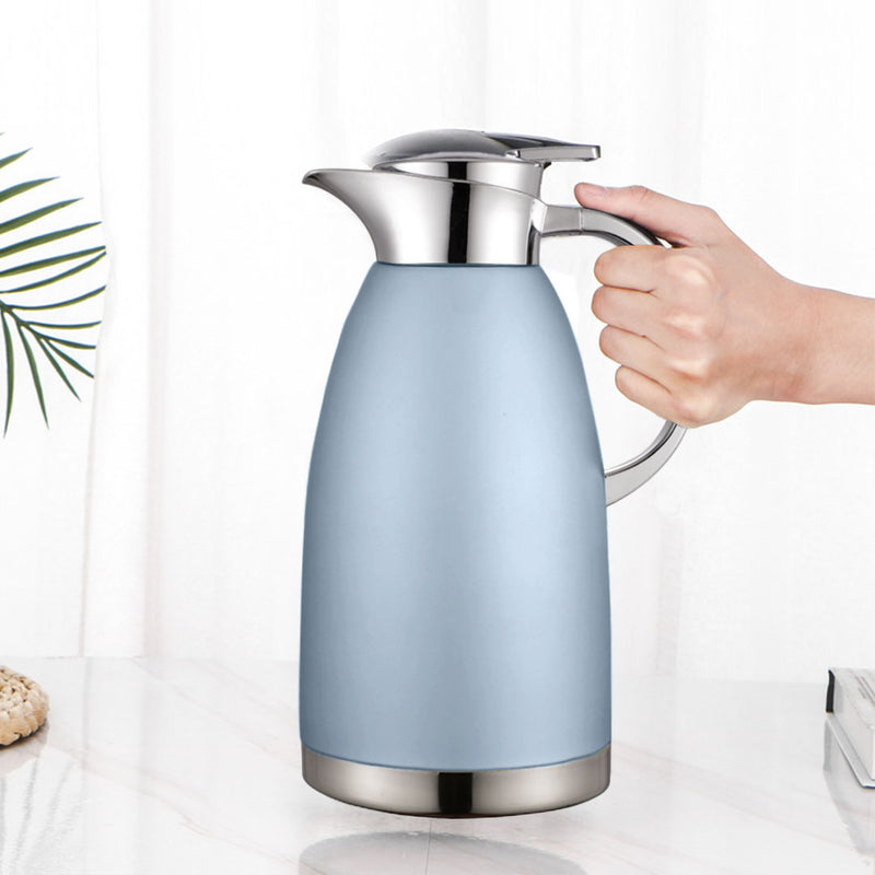 2.3L Blue 3 Layer Vacuum Insulated Stainless Steel Flask Wide Mouth Leakproof Lid