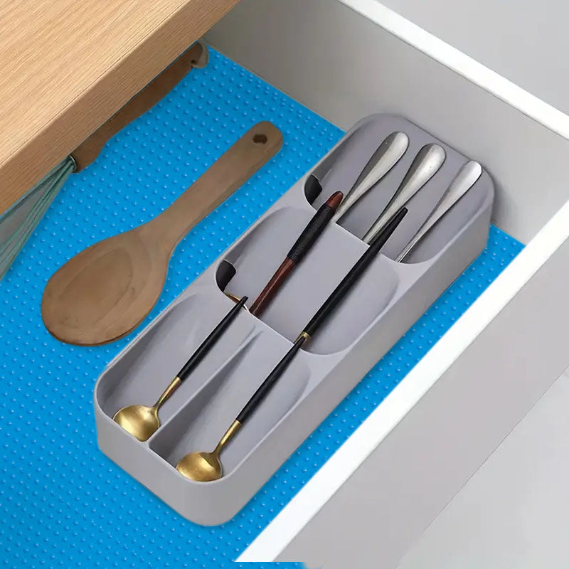 2X 50x300cm Eva Cabinet Drawer Shelf Liner Non Slip Blue