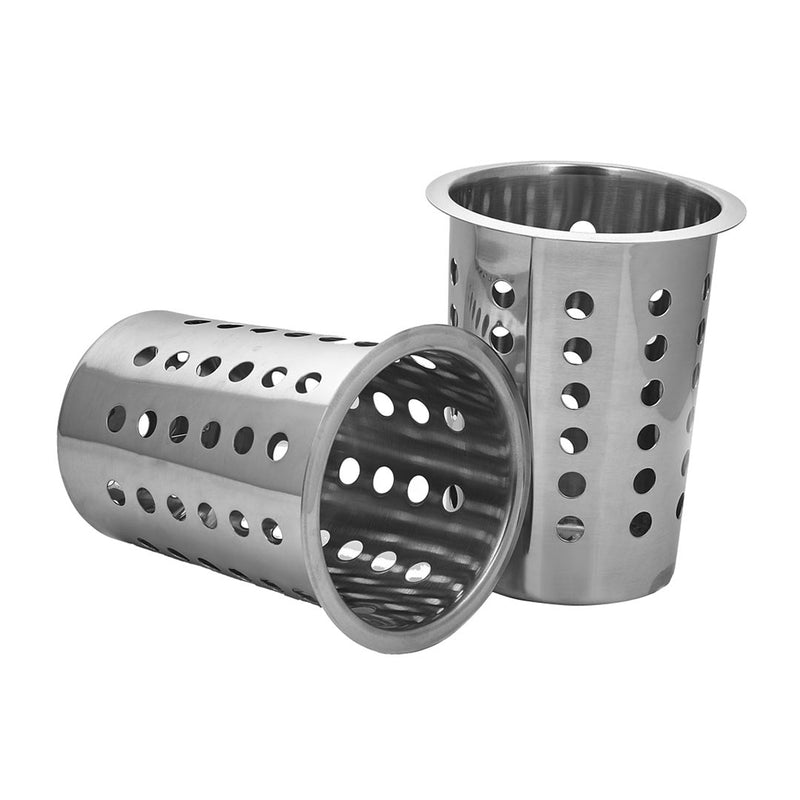 Commercial Square Cutlery Holder 18/10 Stainless Steel 265X305X200mm 4 Holes