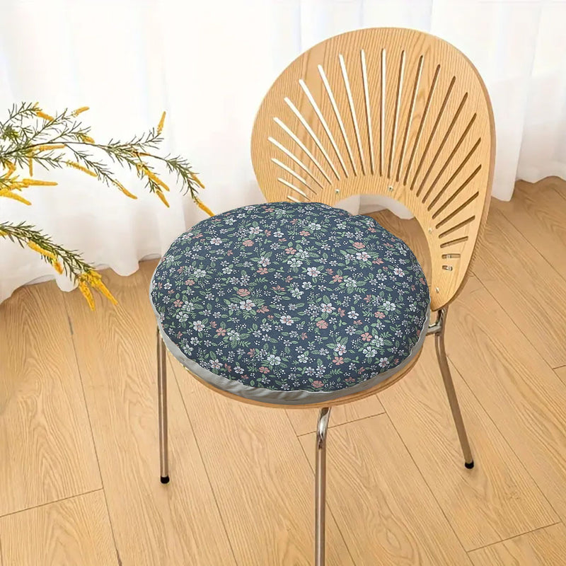 45x45x18cm Blue Polyester Cotton Cushion EPP Particle Insert Plush Pouffe