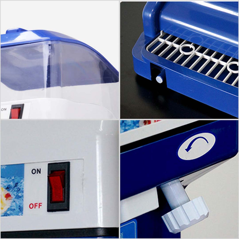 2X Commercial Ice Shaver Stainless Steel 300W 180Kg Hr 80Pc Hopper