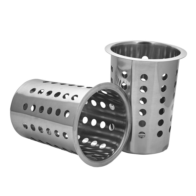 18/10 Stainless Steel Rectangular Cutlery Holder 505x305x200mm 8 Holes