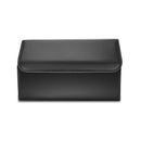 2X Leather Car Storage Box Collapsible Foldable Trunk Organizer Black Large