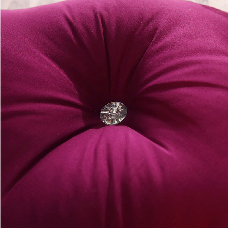 4X Princess Headboard Pillow 120x50x20cm Polyester PP Fill Burgundy Tufted Crown