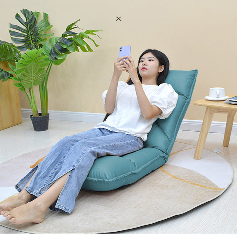 Green Lounge Recliner Air Leather Tatami Cushion 42 Positions Sofa Bed 110cm