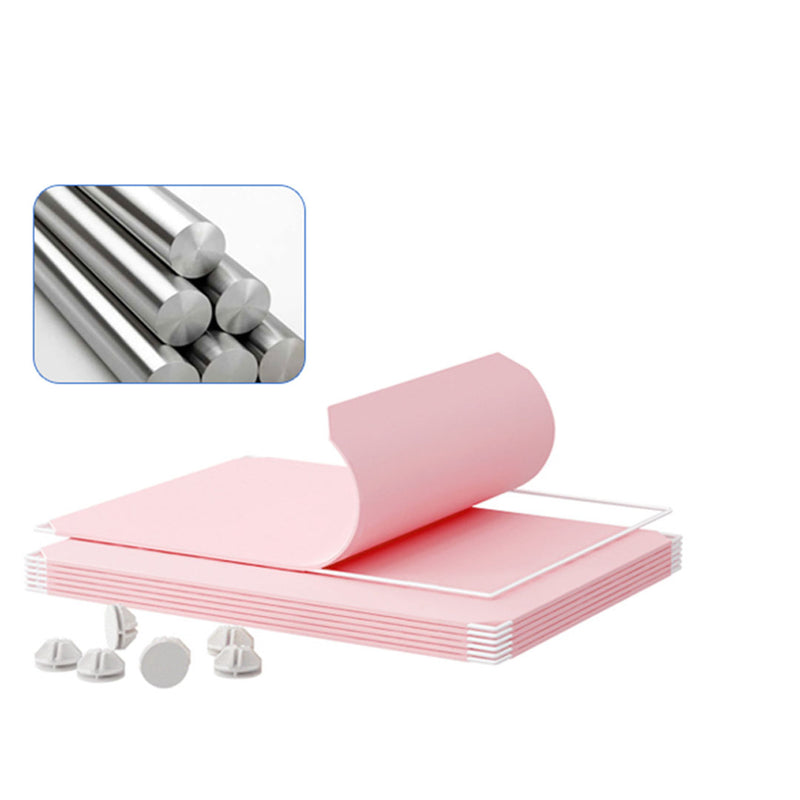 10 Cubes Portable Wardrobe Plastic 110.5x37x165cm Pink Princess