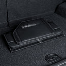 Leather Car Boot Organizer Foldable Storage Box With Lock Black Large