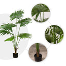120cm Artificial Green Fan Palm Tree Indoor Plant Decoration with Pot