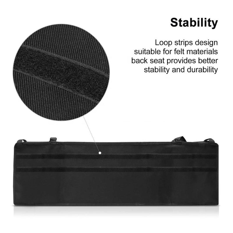 Oxford Cloth Car Storage Organizer 90x25x12cm Foldable Water Resistant Black