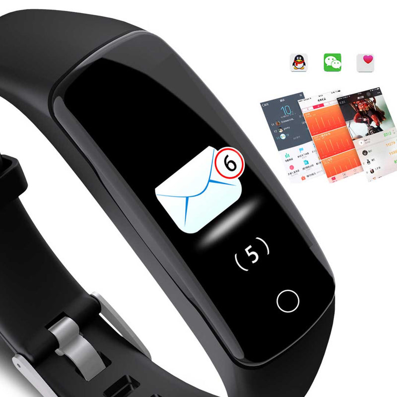 Smart Watch Fitness Tracker Red TPU Touch Screen Heart Rate Sleep Monitor