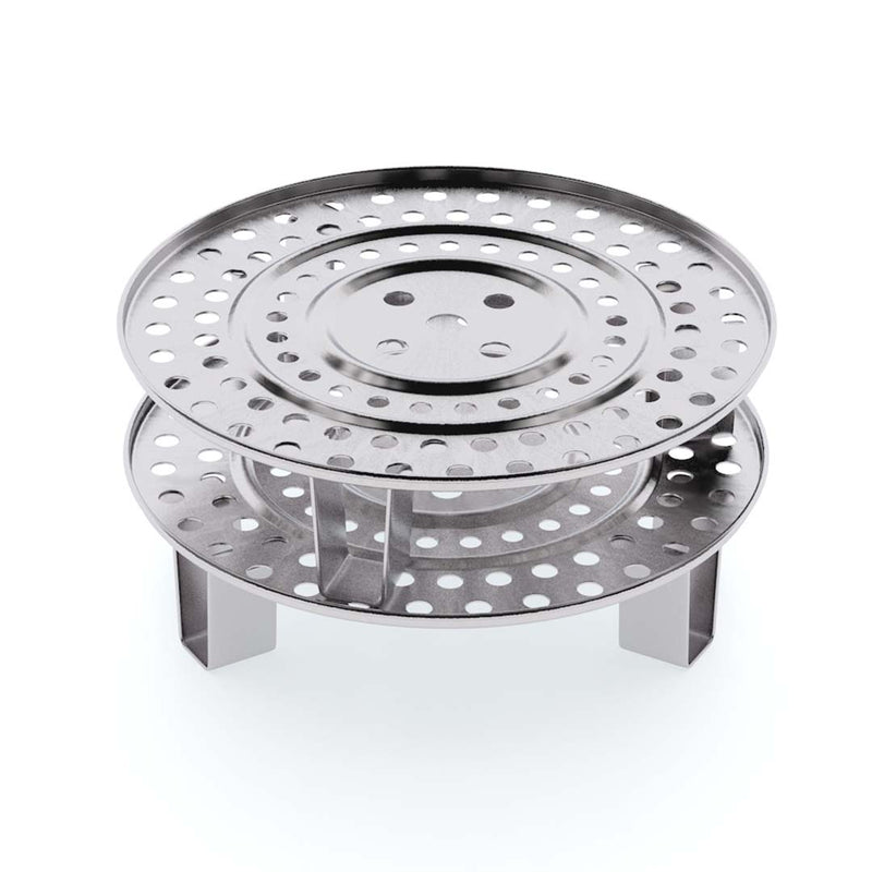 2X 39cm 18 10 Stainless Steel Steamer Rack Insert 11cm High Triple Stand