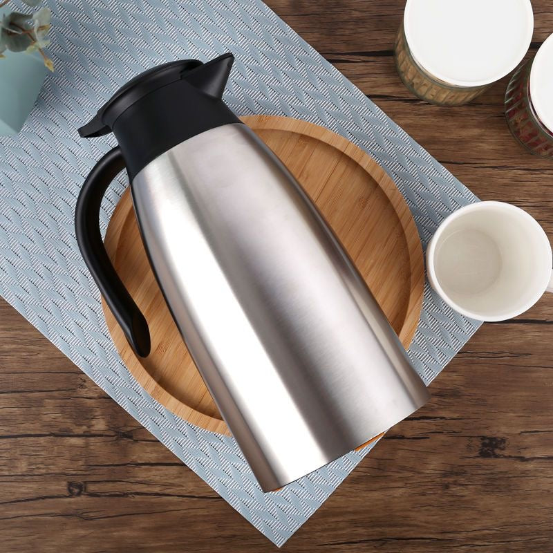2X 2.0L 3 Layer Stainless Steel Vacuum Insulated Thermal Flask Silver